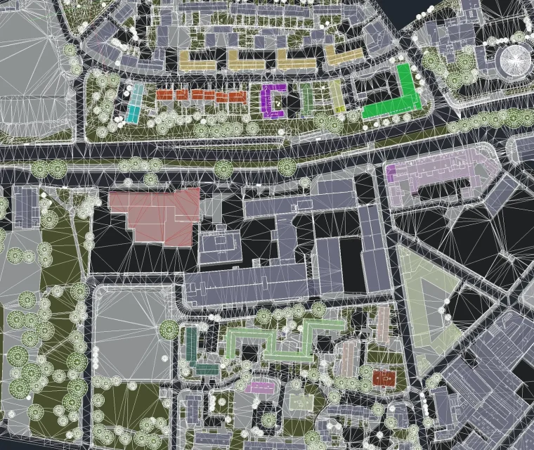 Rights of light project displayed in a CAD view