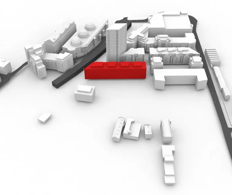 3D model render from revit of a rights of light project