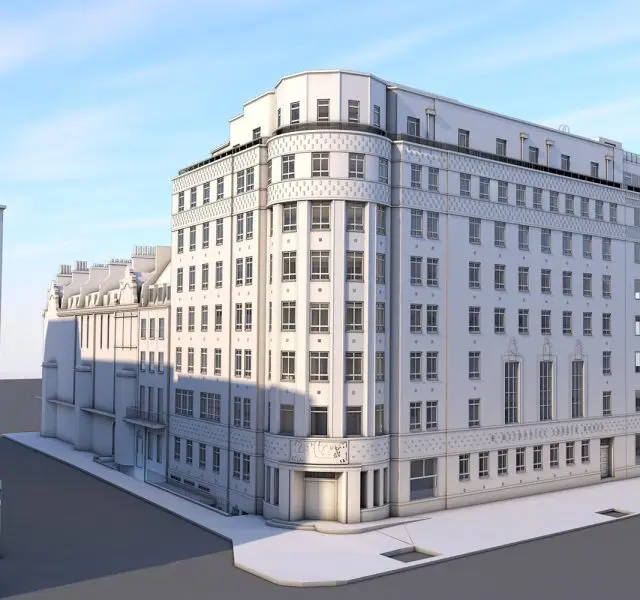3D Revit model rendering for large church in London